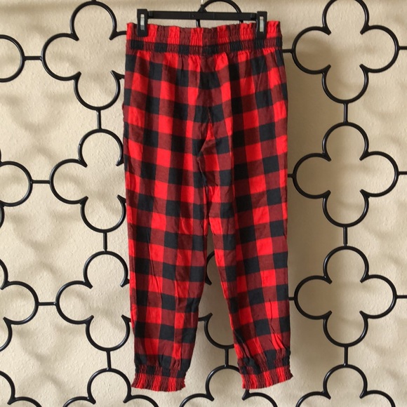 NWT Aerie Plaid Flannel Lounge Jogger Pajama Pants - Picture 4 of 6